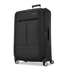Samsonite Element Soft-Sided 29-Inch Lightweight Large Checked Expandable Suitcase: Durable, 360 Spinner Wheels, Adjustable Telescopic Handle, 2 Front & 1 Side Pocket ( Black , 29-Inch Checked-Large ) Black 29 Inch Checked Large U16