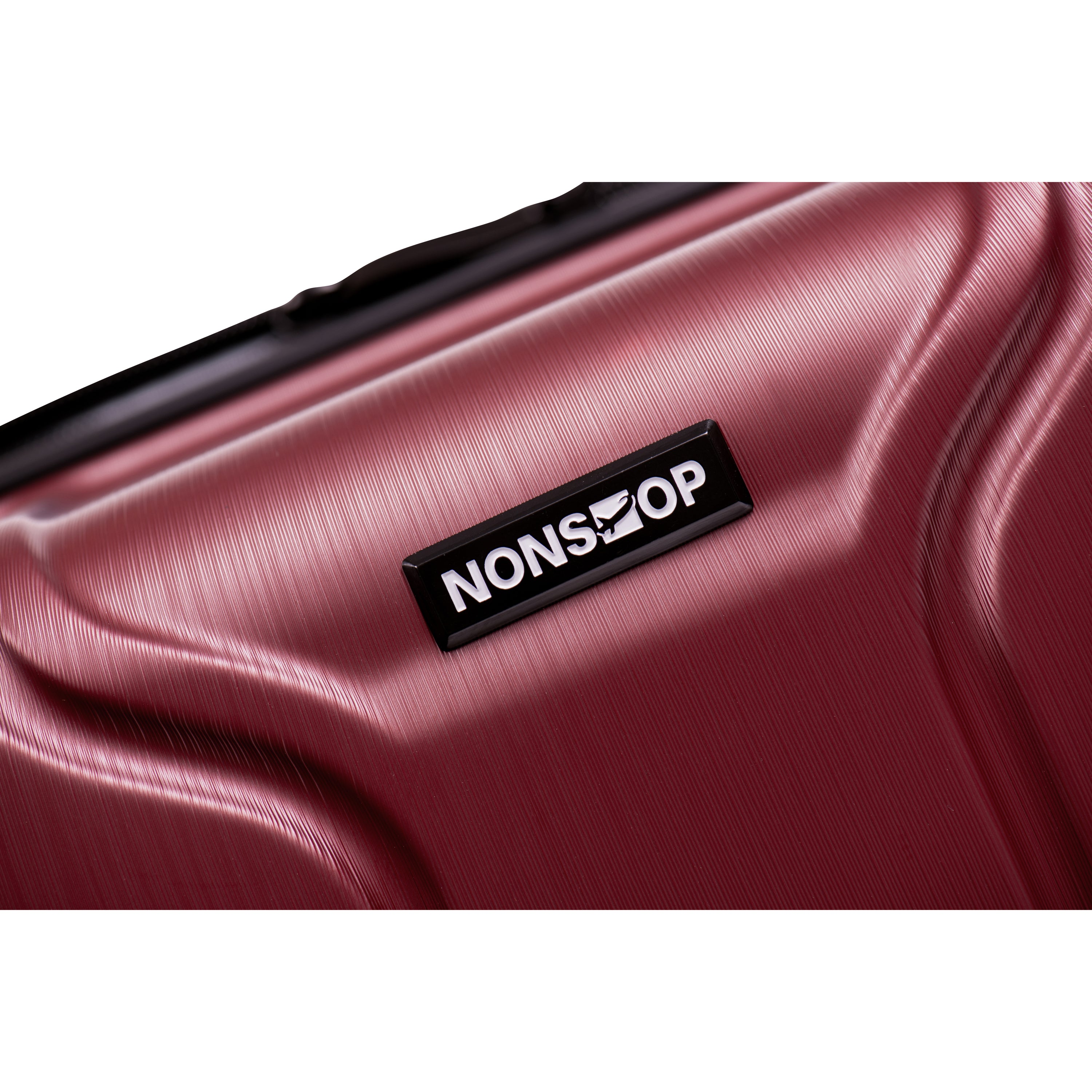NONSTOP NEW YORK Luggage Expandable Spinner Wheels hard side shell Travel Suitcase Lightweight, TSA Lock, Double USB Port  ( Burgundy , 3-Piece Set (20/24/28) ) Burgundy 24 inch U9