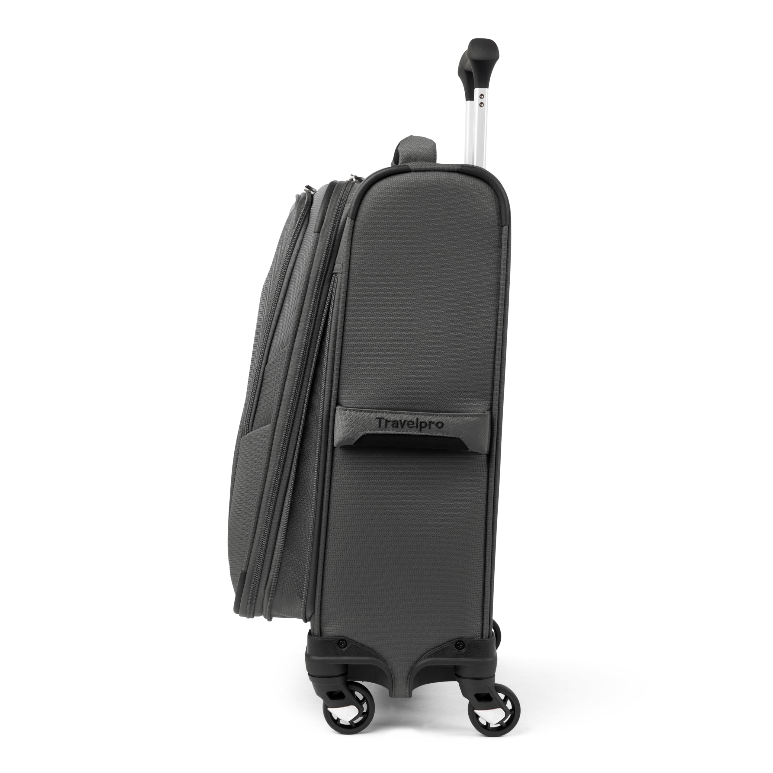 Travelpro Maxlite 5 Softside Expandable Luggage with 4 Spinner Wheels, Lightweight Suitcase, Men and Women Shadow Grey Compact Carry On 20 Inch U3