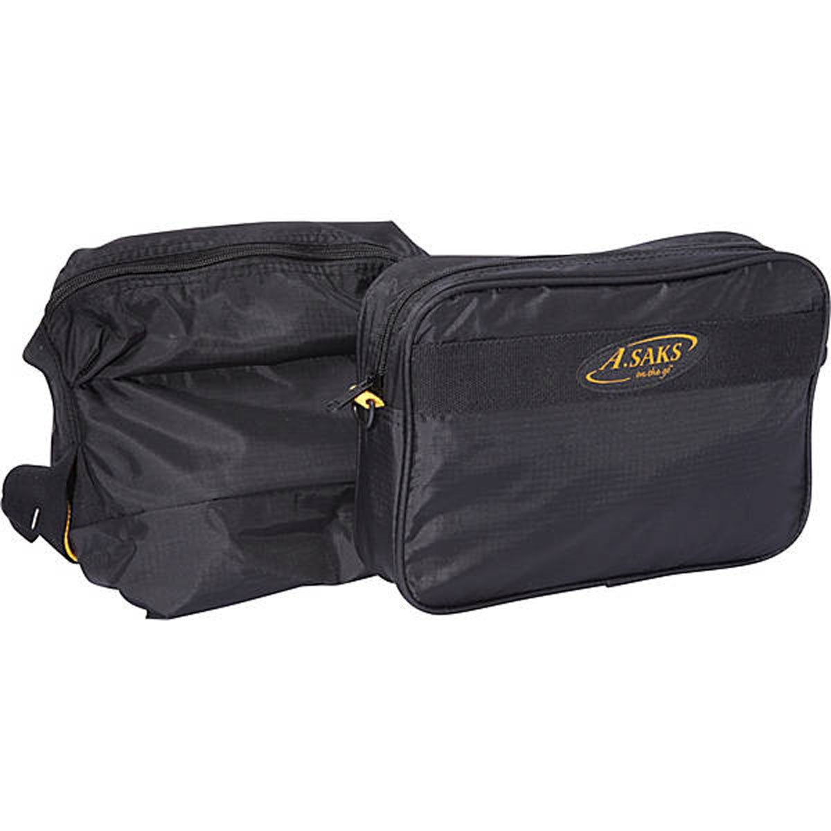 A.SAKS 22” CarryOn Nylon Duffel Bag w/Pouch ( Black , 22-inch ) Black 22 Inch U1