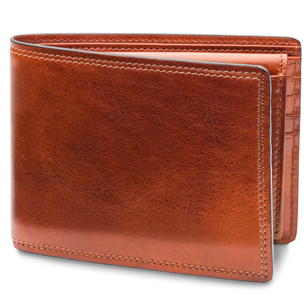 Bosca Men's Wallet, Dolce Leather Credit Wallet with I.D. Passcase ( Amber , One Size ) Amber One Size U1