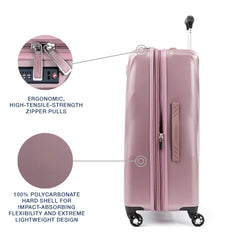 Travelpro Maxlite 5 Hardside Spinner Wheel Luggage Dusty Rose Checked Medium 25 Inch U1