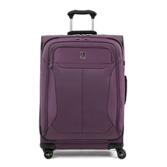 Travelpro Tourlite Softside 25" Expandable Luggage with 4 Spinner Wheels, Lightweight Suitcase, Checked Medium ( Deep Purple , Checked-Medium 25-Inch ) Deep Purple Checked Medium 25 Inch U10