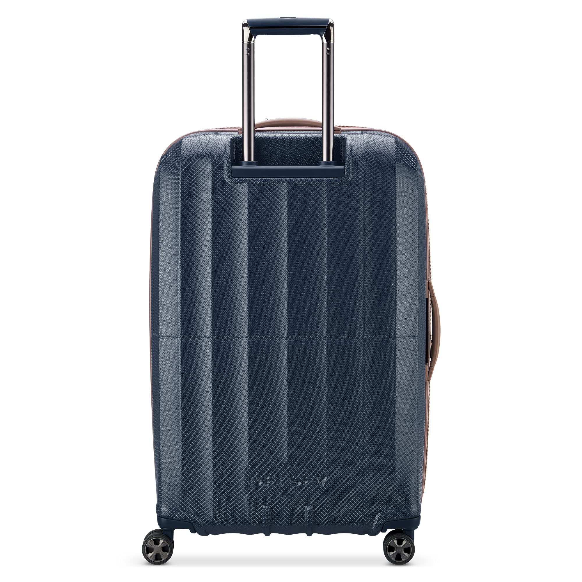 DELSEY Paris Carrousel Hardside Expandable Luggage with Spinner Wheels Navy Checked Large 28 Inch U1