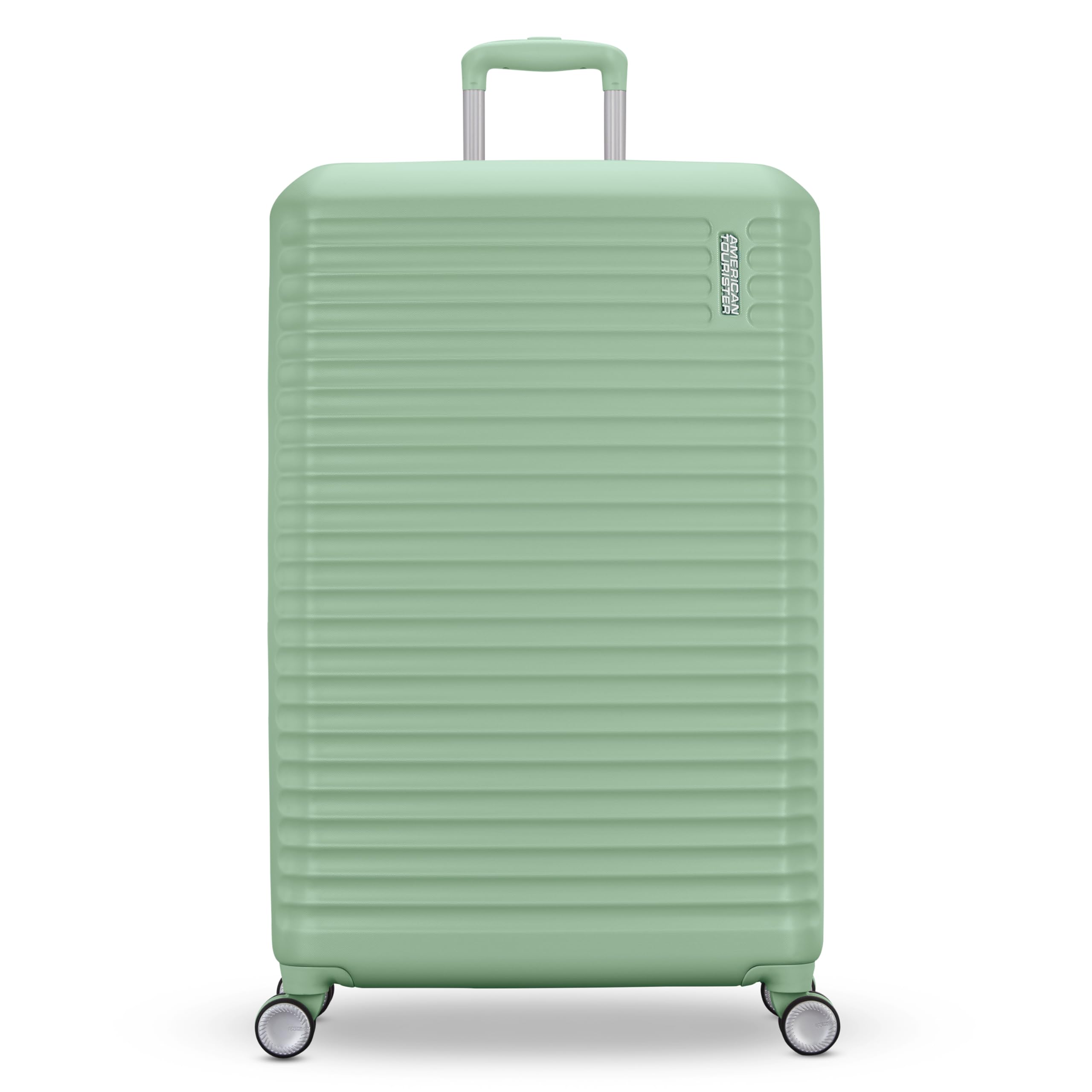 American Tourister Stratum 3.0, Airline Approved, Durable Hardside Luggage, Expands 1.5", RightHeight Adjustable Handle ( Surreal Green , Large - Checked ) Surreal Green Large Checked U1