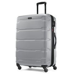 Samsonite Omni Pc Hardside Expandable Luggage with Spinner Wheels ( Silver , Checked-Large 28-Inch ) Silver Checked Large 28 Inch U10