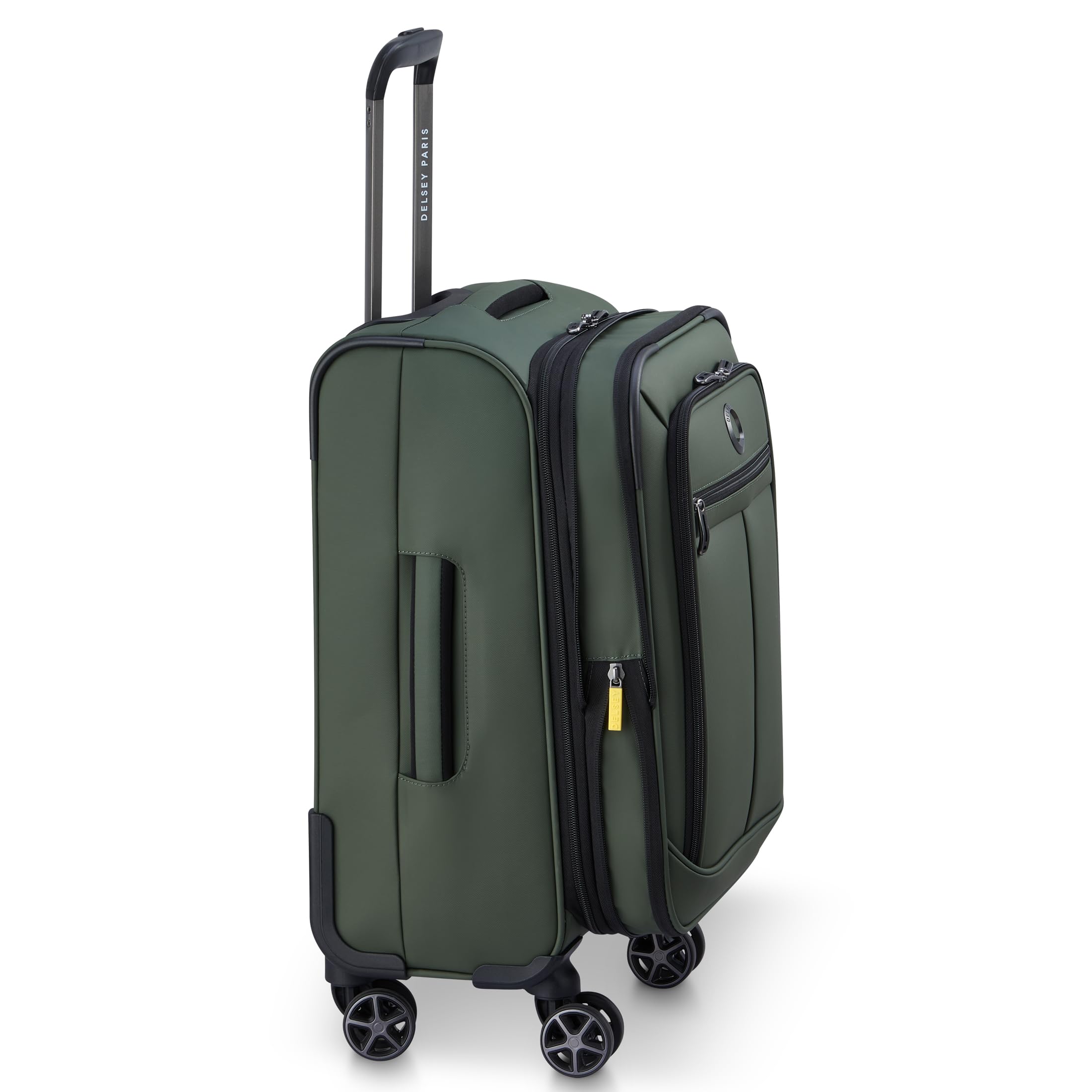 DELSEY Paris Sky Lite Softside Expandable Luggage with Spinner Wheels ( Green , Carry on 19 Inch ) Green Carry On 19 Inch U1