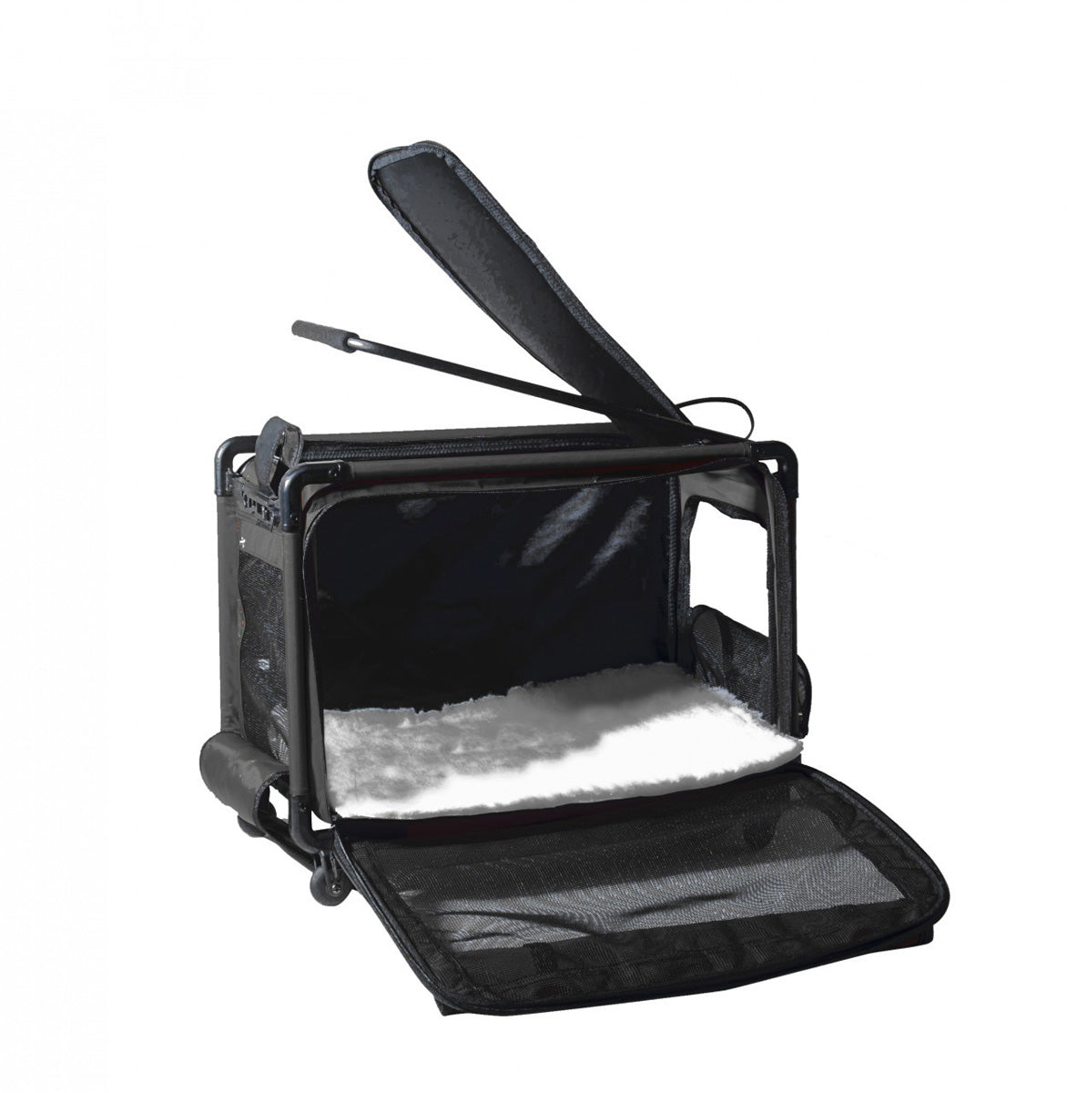 Tutto Lightweight Foldable Wheeled Pet Carriers ( Black , Large ) Black Large U3