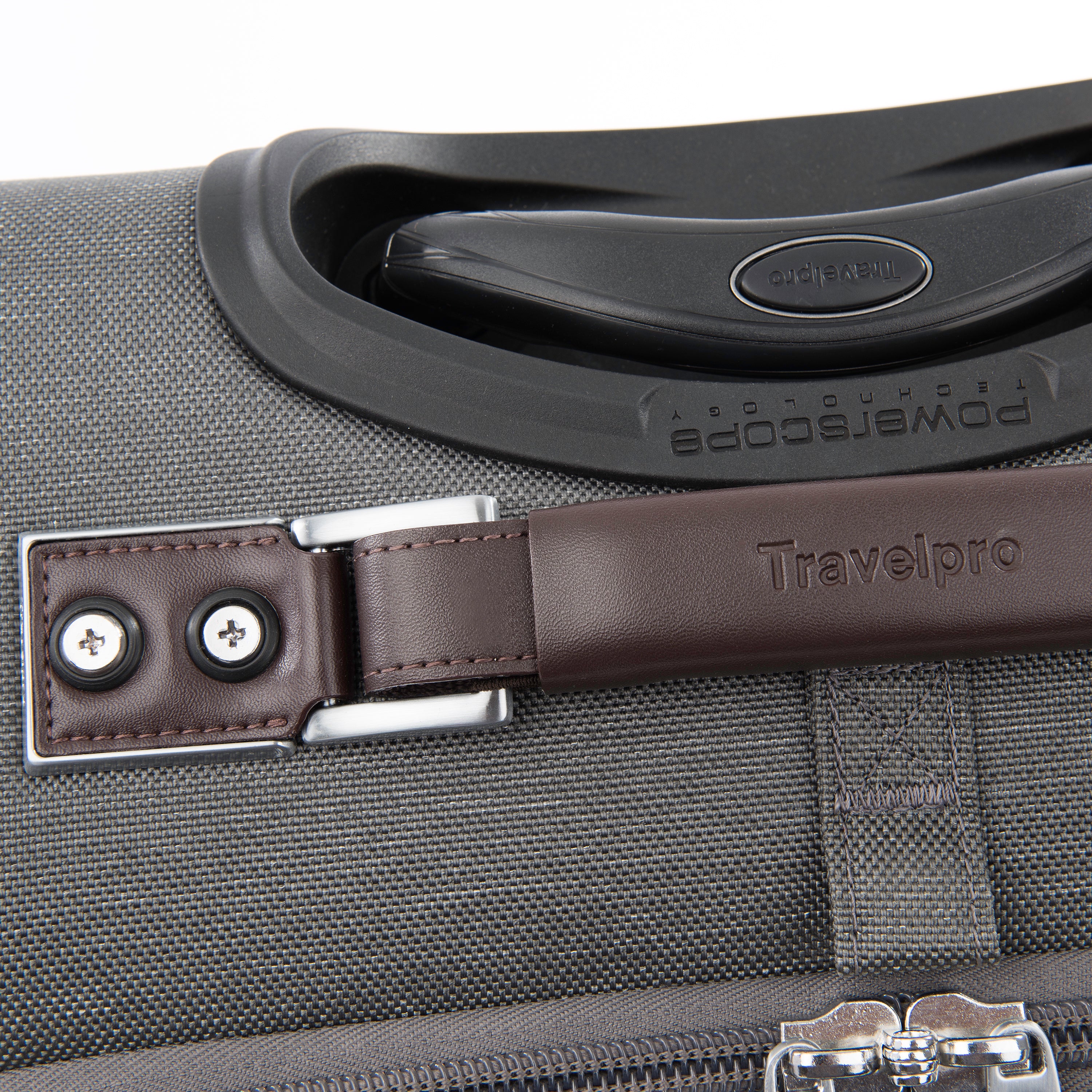 Travelpro Platinum Elite Softside Expandable Luggage, 2 Wheel Upright Suitcase, USB Port, Men and Women Vintage Grey Carry On 22 Inch U9