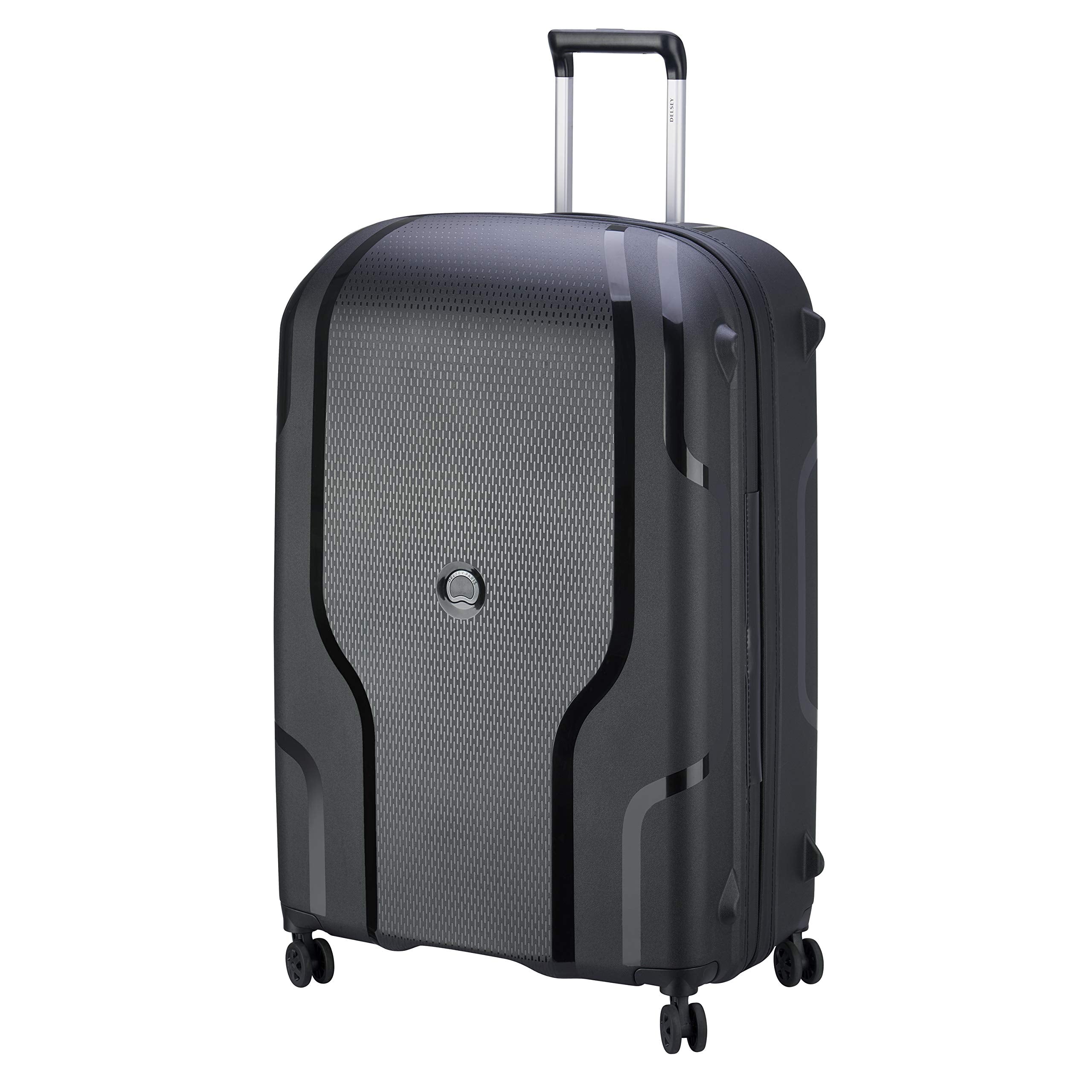 DELSEY Paris Clavel Hardside Expandable Luggage with Spinner Wheels ( BLACK , Checked-Large 30 Inch ) BLACK Checked Large 30 Inch U16