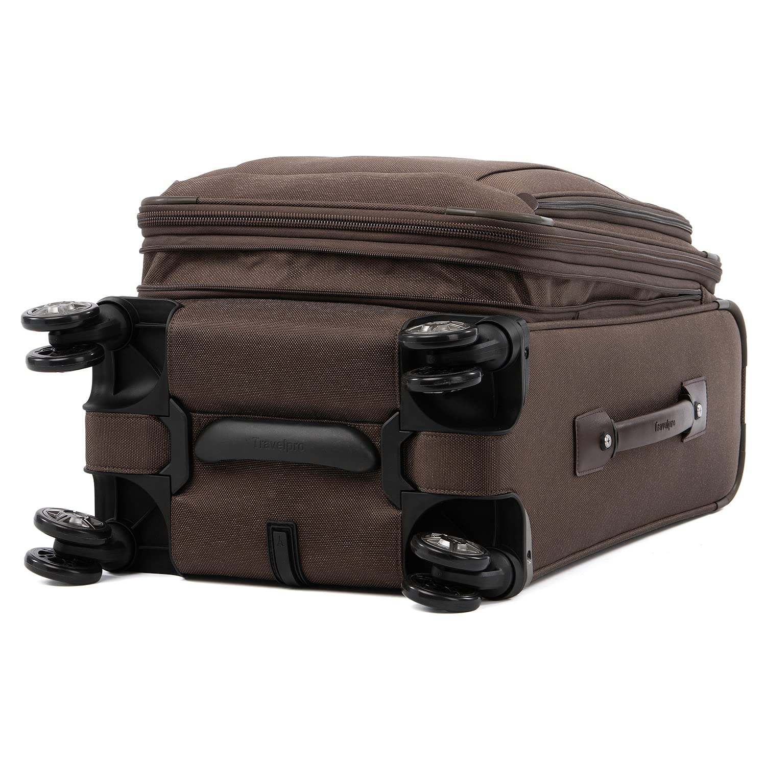 Travelpro Platinum Elite Softside Expandable Checked Luggage, 8 Wheel Spinner Large Suitcase, TSA Lock, Men and Women ( Rich Espresso Brown , Carry-On 21-Inch ) Rich Espresso Brown Carry On 21 Inch U2