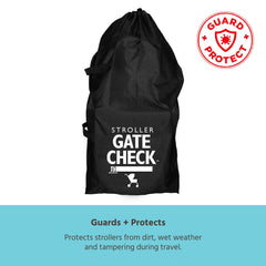 J.L. Childress Gate Check Bag for Single & Double Strollers - Stroller Bag for Airplane - Large Stroller Travel Bag for Airplane - Air Travel Stroller Bag ( Black , One Size ) Black One Size U1