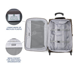 Travelpro Maxlite 5 Softside Expandable Upright 2 Wheel Luggage, Lightweight Suitcase, Men and Women Mocha Carry On 22 Inch U14