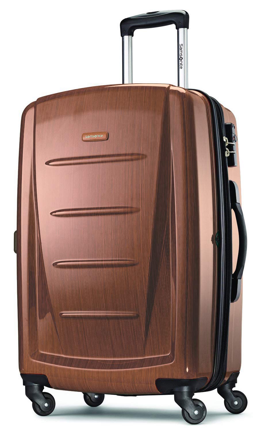 Samsonite Winfield 2 Hardside Luggage with Spinner Wheels Rose Gold Checked Medium 24 Inch U5