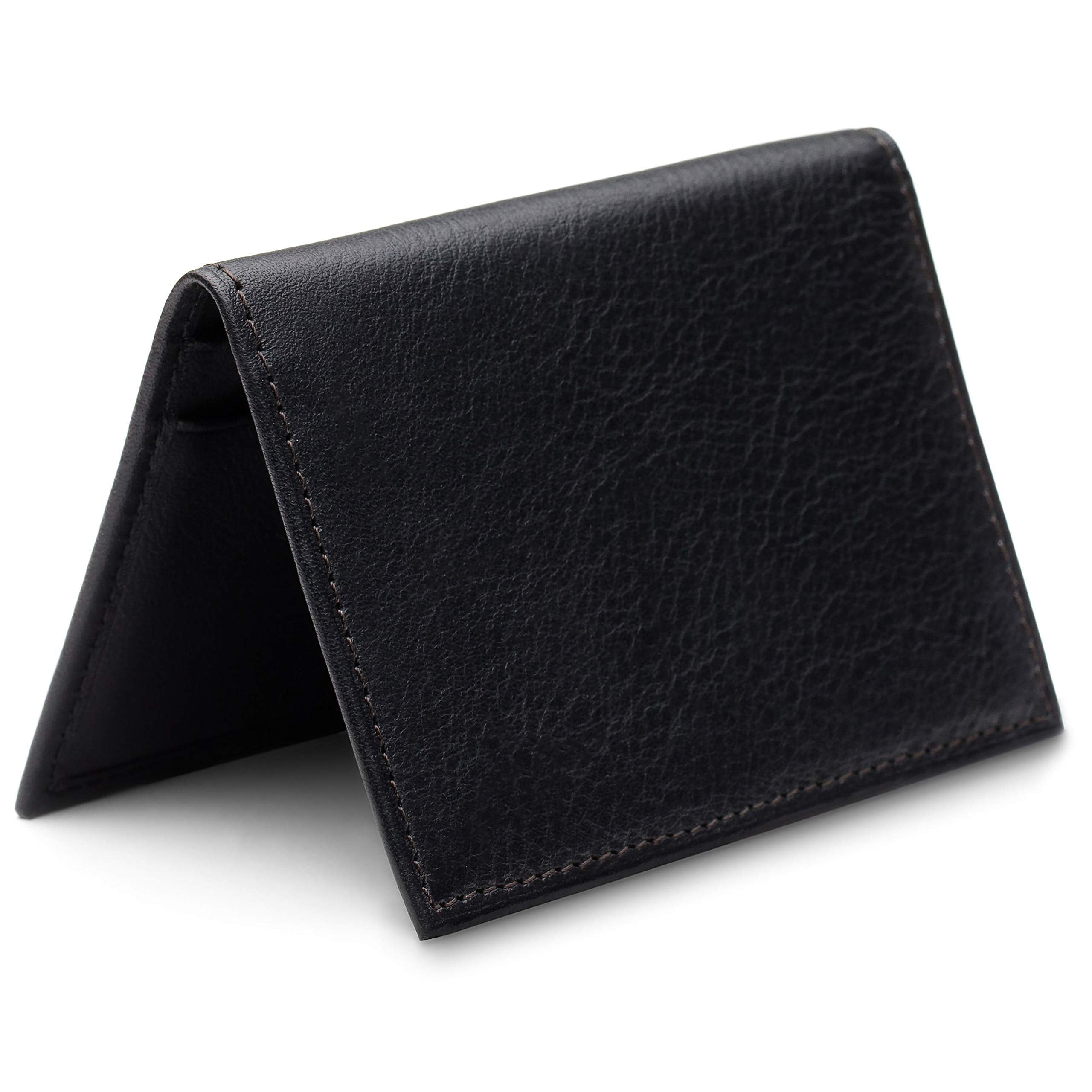 Bosca | Mens Calling Card Case Wallet in Nappa Vitello Italian Leather ( Black , One Size ) Black One Size U1