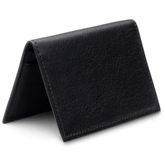 Bosca | Mens Calling Card Case Wallet in Nappa Vitello Italian Leather ( Black , One Size ) Black One Size U1