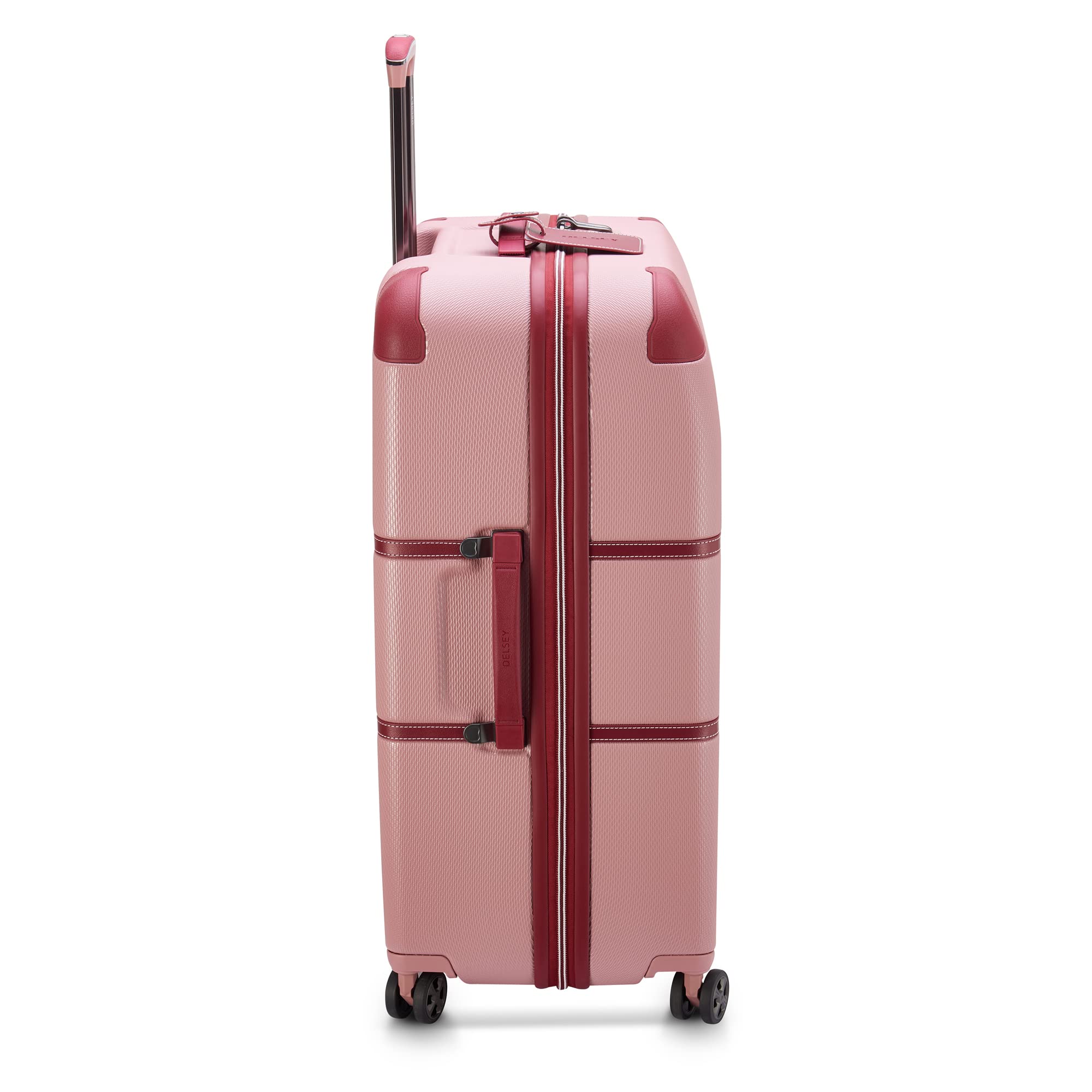 DELSEY Paris Chatelet Air 2.0 Hardside Luggage with Spinner Wheels ( Pink , Checked-Large 28 Inch ) Pink Checked Large 28 Inch U2