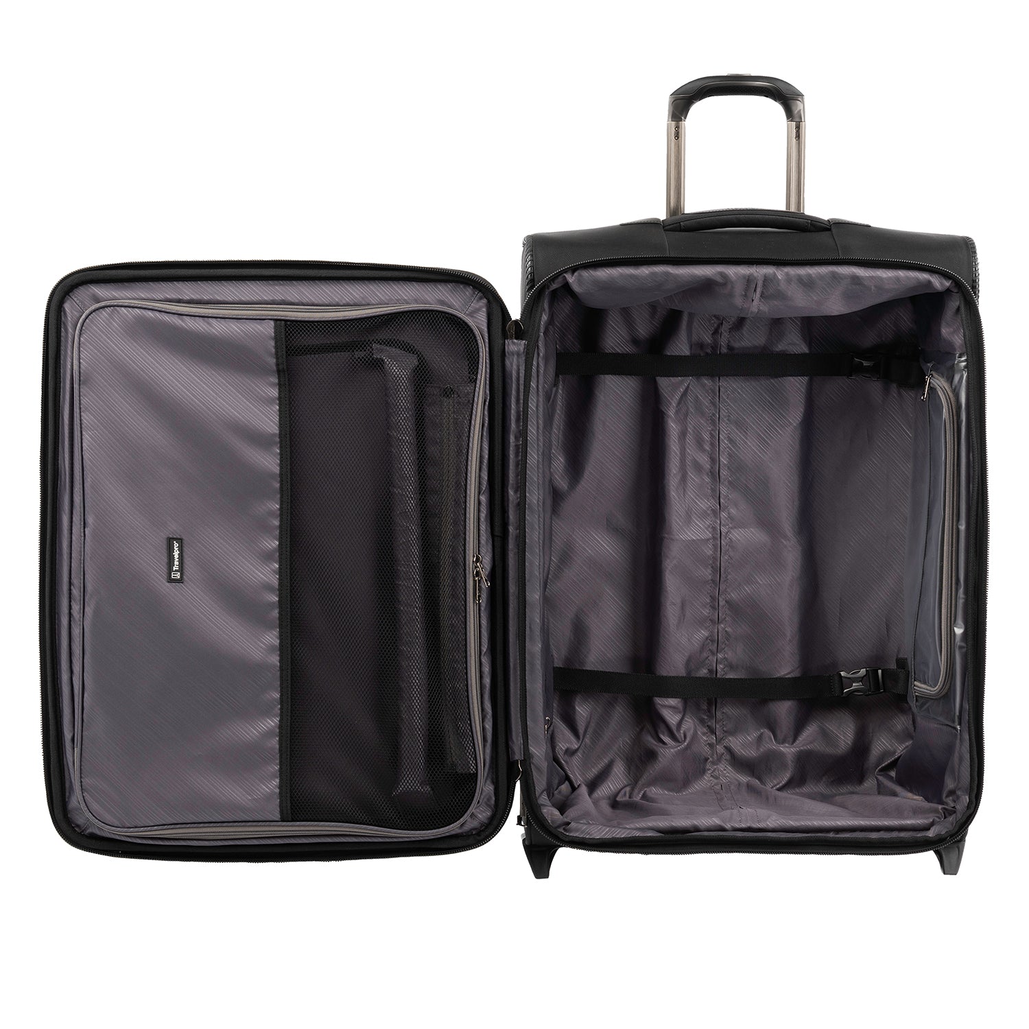 Travelpro Crew Versapack Max Carry-On Exp Rollaboard Jet Black Checked Medium 26 Inch U2