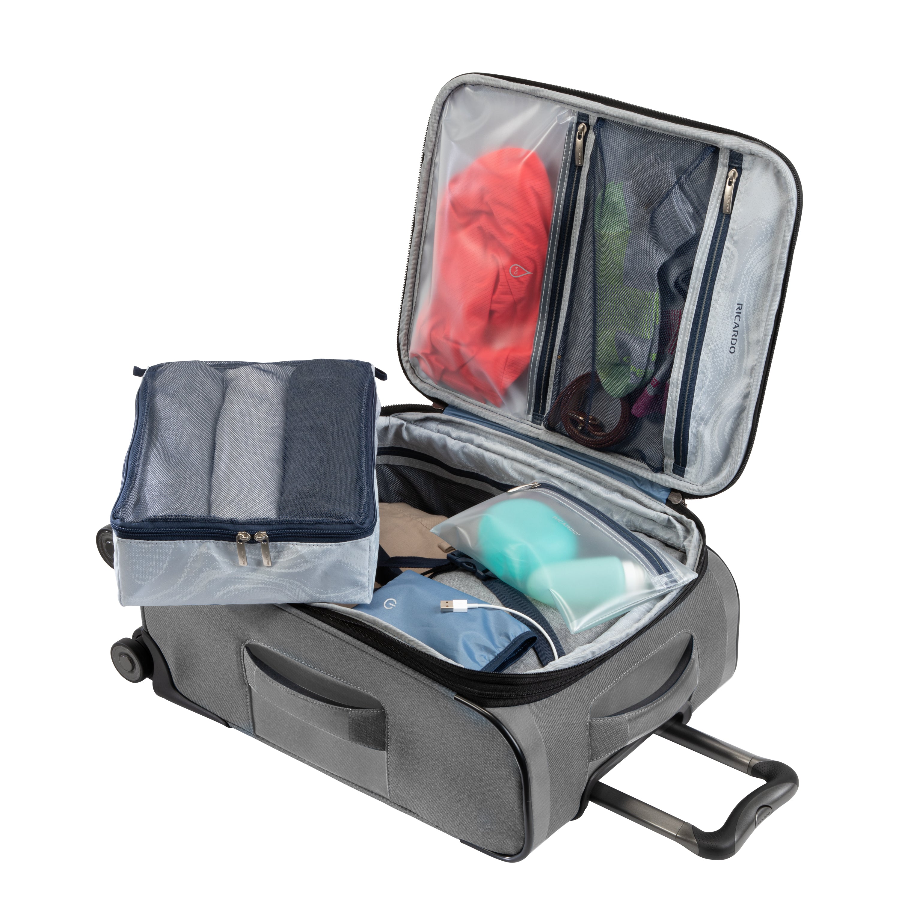 Ricardo Beverly Hills Malibu Bay 3.0 Softside, 4 Wheel Spinner, Lightweight Suitcase, Unisex, Stylish U1