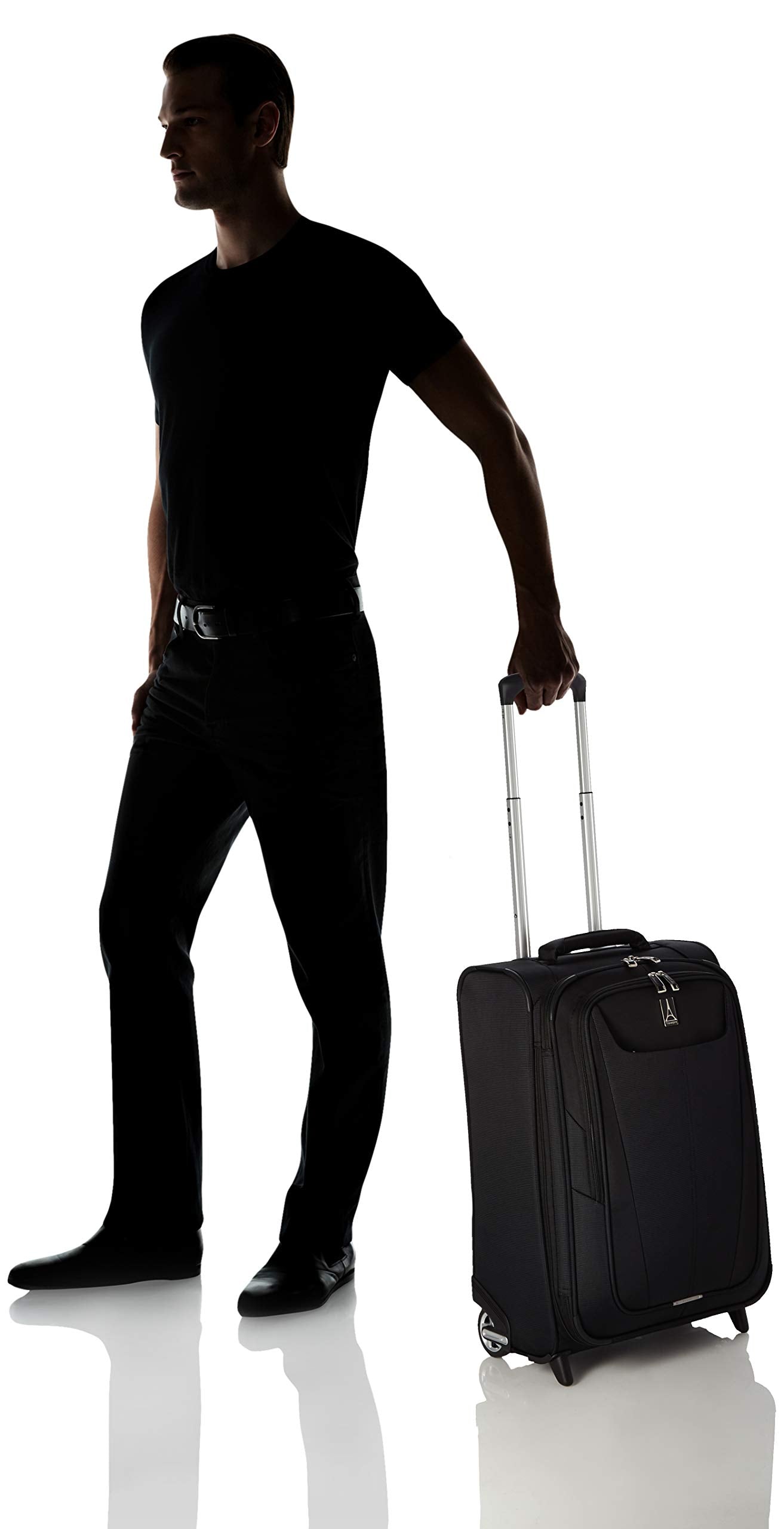 Travelpro Maxlite 5 Softside Expandable Upright 2 Wheel Luggage, Lightweight Suitcase, Men and Women ( Black , Carry-on 22-Inch ) Black Carry On 22 Inch U47