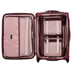 Travelpro Platinum Elite Softside Expandable Luggage, 2 Wheel Upright Suitcase, USB Port, Men and Women Bordeaux Carry On 22 Inch U8