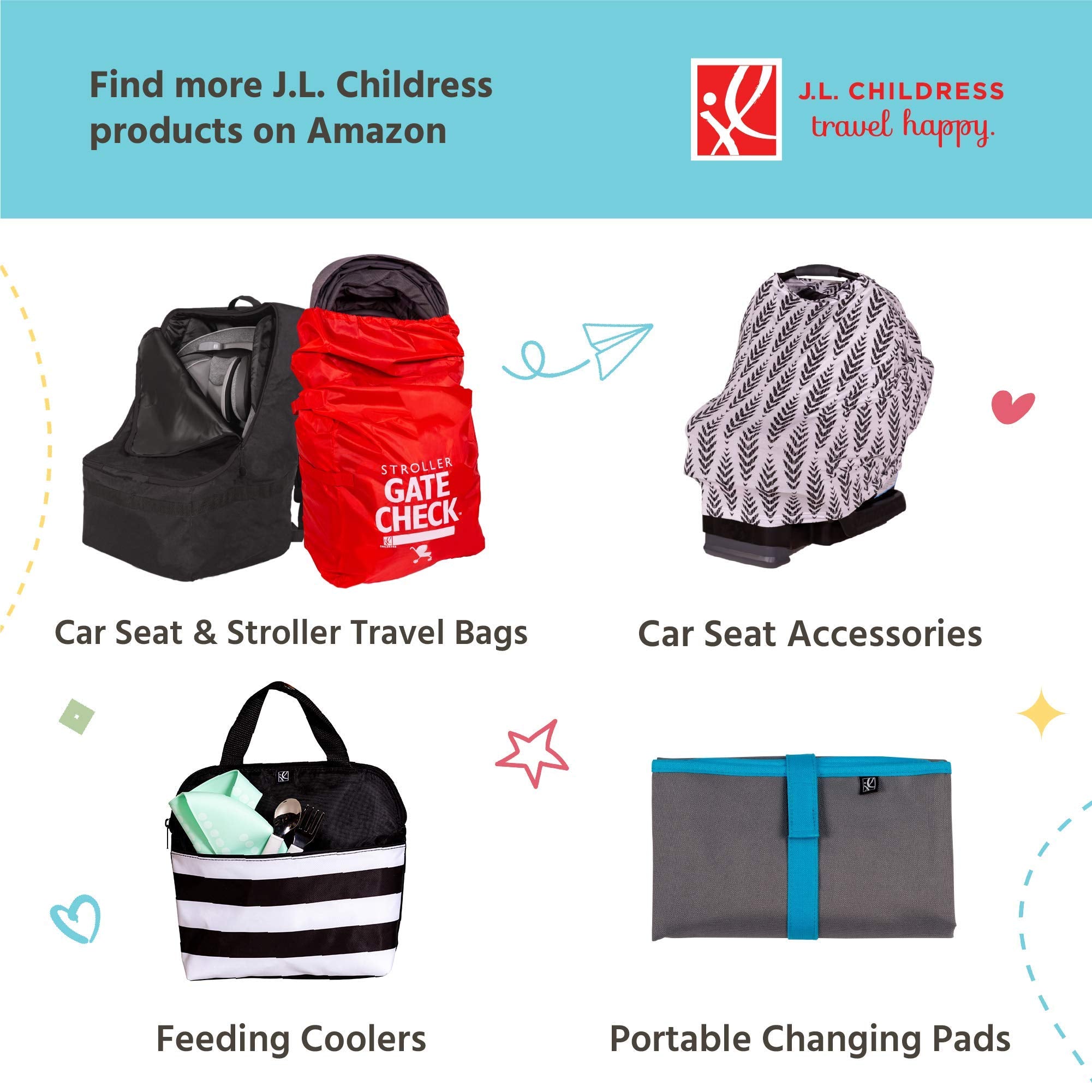 J.L. Childress DoubleCOOL, Double-Wide Insulated Stroller Accessory Organizer and Storage, Includes Cupholder, Zipper Compartments, Mesh Pockets, and Cooler ( Black , One Size ) Black One Size U1