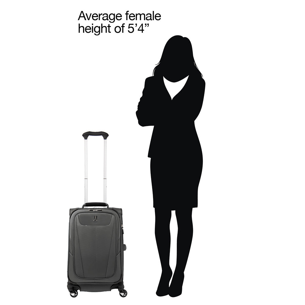 Travelpro Maxlite 5 Softside Expandable Luggage with 4 Spinner Wheels, Lightweight Suitcase, Men and Women Shadow Grey Carry On 21 Inch U46