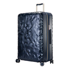 Ricardo Beverly Hills Indio Hardside Luggage, Durable, Spacious, Stylish, Compression Straps, Secondary Packing Compartment ( Dark Navy , Checked-Large 28-Inch ) Dark Navy Checked Large 28 Inch U1