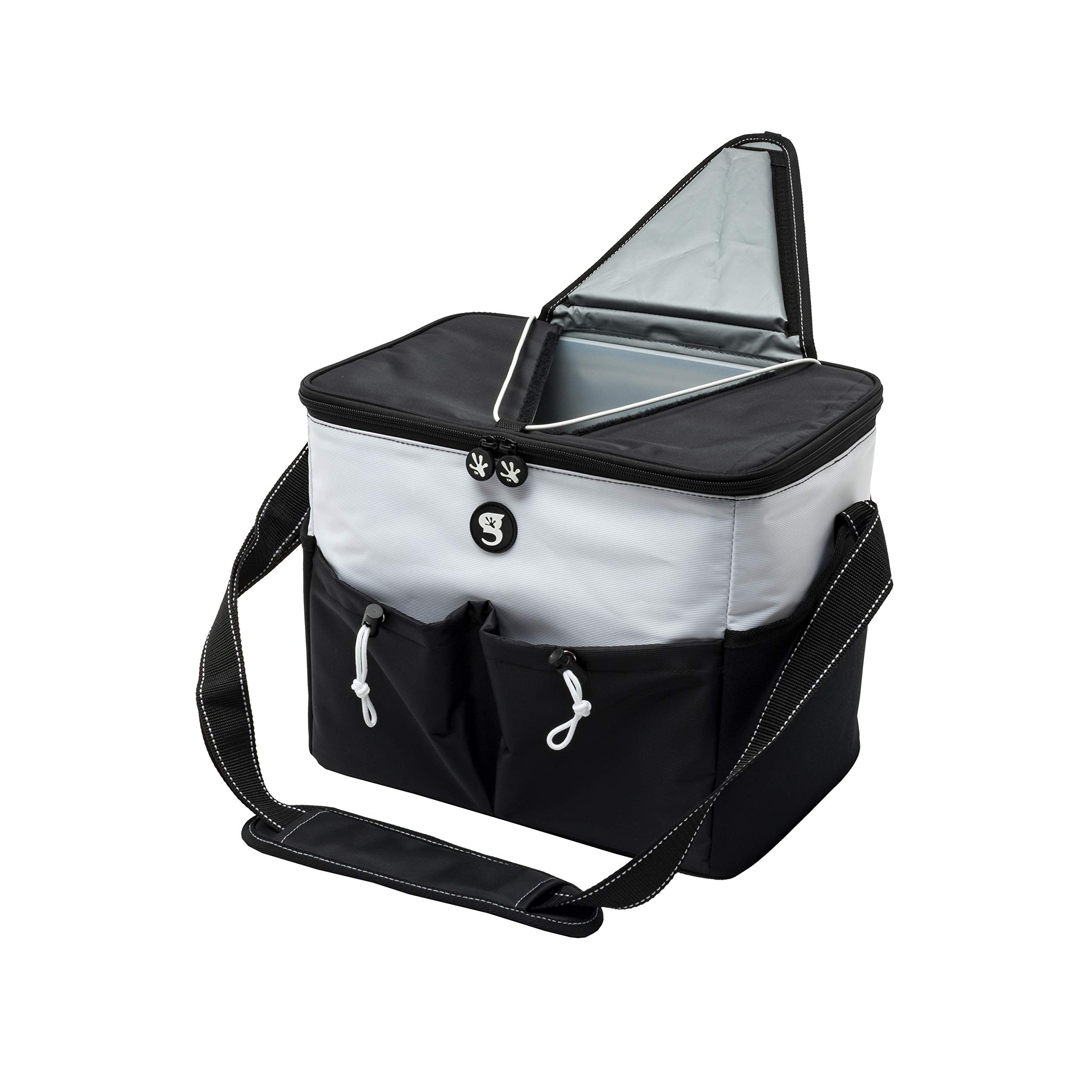Geckobrands Large 15 bottle / 24 Can Cooler with Removable Hard Liner ( White/Black , One Size ) White/Black One Size U1