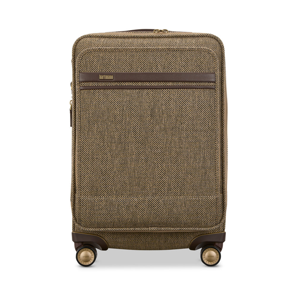 Hartmann Tweed Carry-On Expandable Spinner ( Tweed/Natural Leather , One Size ) Tweed/Natural Leather One Size U1