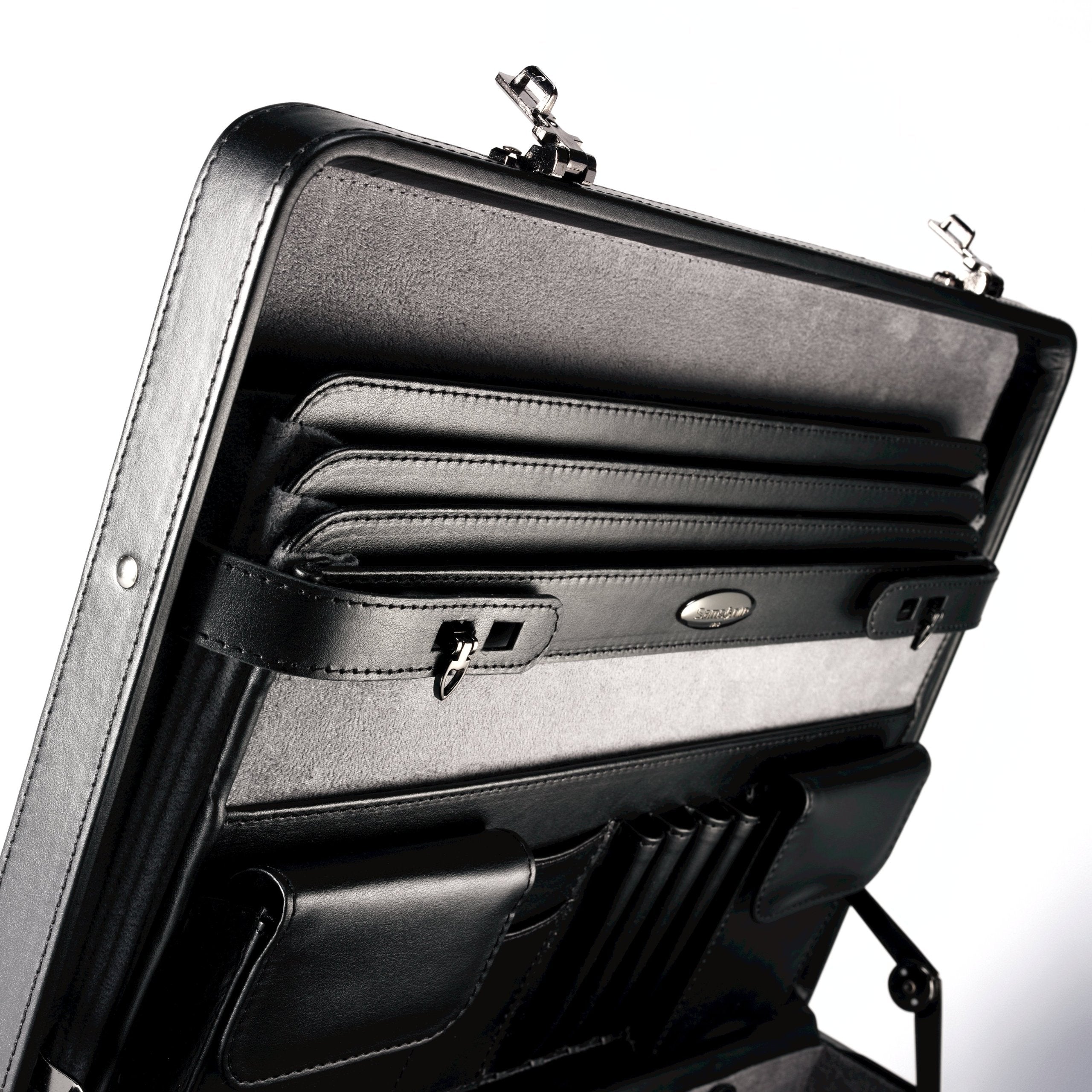 Samsonite Bonded Leather Attache 15.6 Black One Size U2
