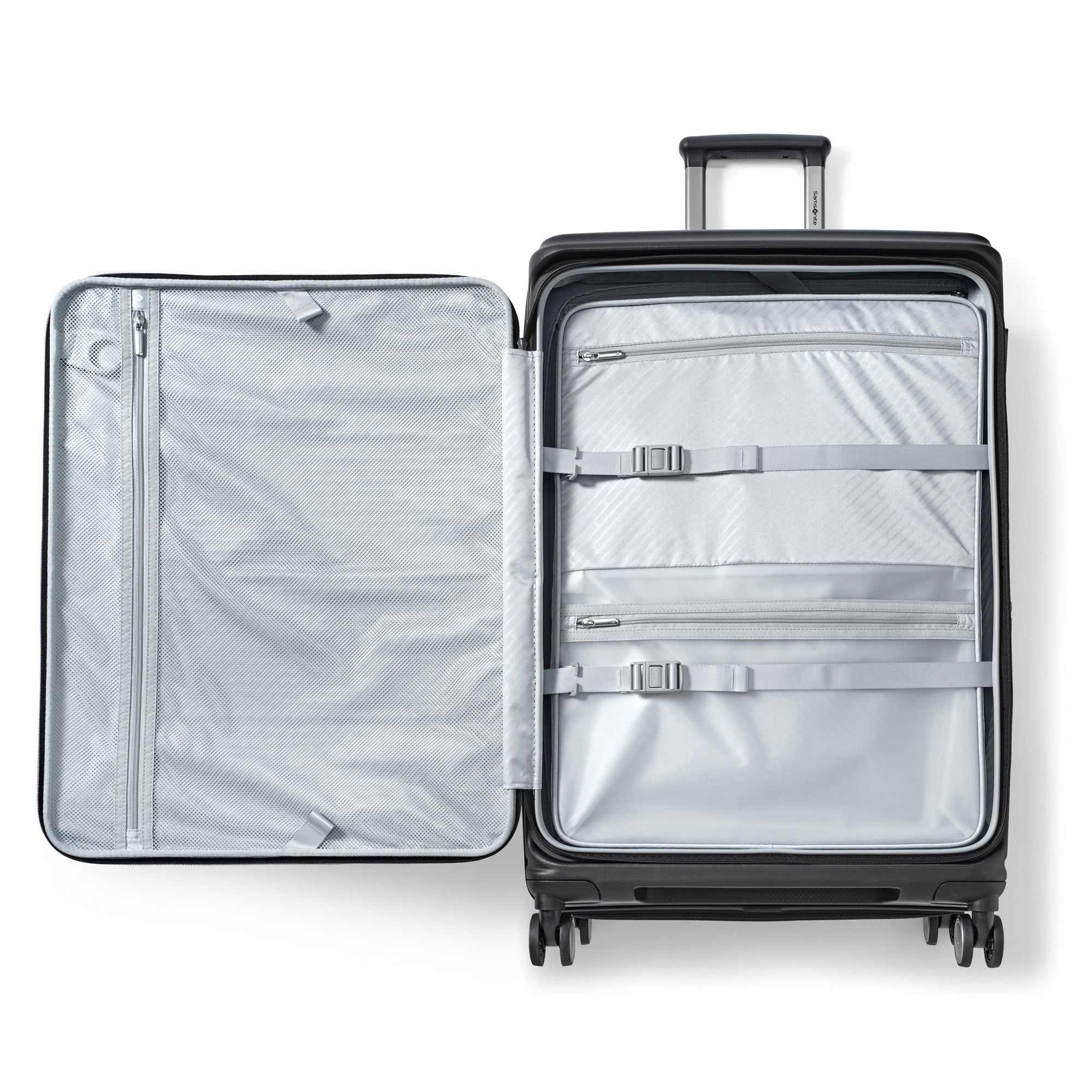 Samsonite Paralux Luggage - Innovative Design - Quick Access Front Pocket - Dual Suspension Wheel Technology - TSA Lock - Expandable - Includes Removable Packing Cubes ( Black , Large Checked Spinner ) Black Large Checked Spinner U1