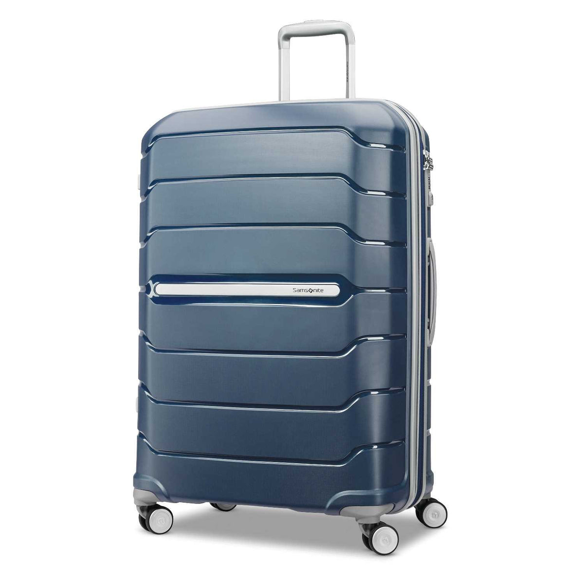Samsonite Freeform Hardside Expandable with Double Spinner Wheels ( Navy , Checked-Large 28-Inch ) Navy Checked Large 28 Inch U14