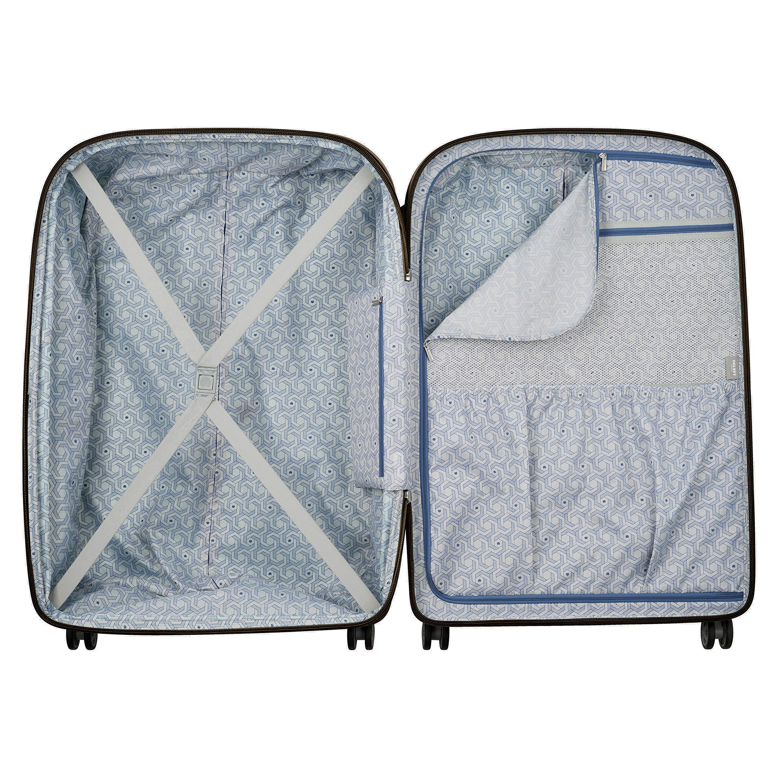 DELSEY Paris Clavel Hardside Expandable Luggage with Spinner Wheels ( BLACK , Checked-Large 30 Inch ) BLACK Checked Large 30 Inch U16