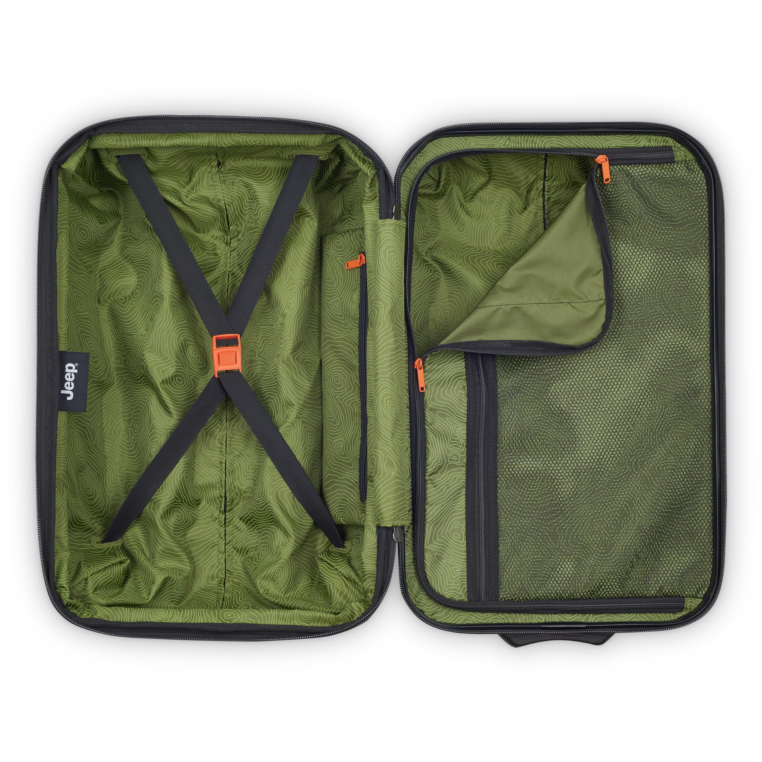 Jeep JH003B Hardside Expandable Luggage with Two Wheels ( Black , Carry-On 21 Inch ) Black Carry On 21 Inch U1