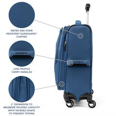 Travelpro Maxlite 5 Softside Expandable Luggage with 4 Spinner Wheels, Lightweight Suitcase, Men and Women ( Ensign Blue , Carry-on 19-Inch ) Ensign Blue Carry On 19 Inch U7