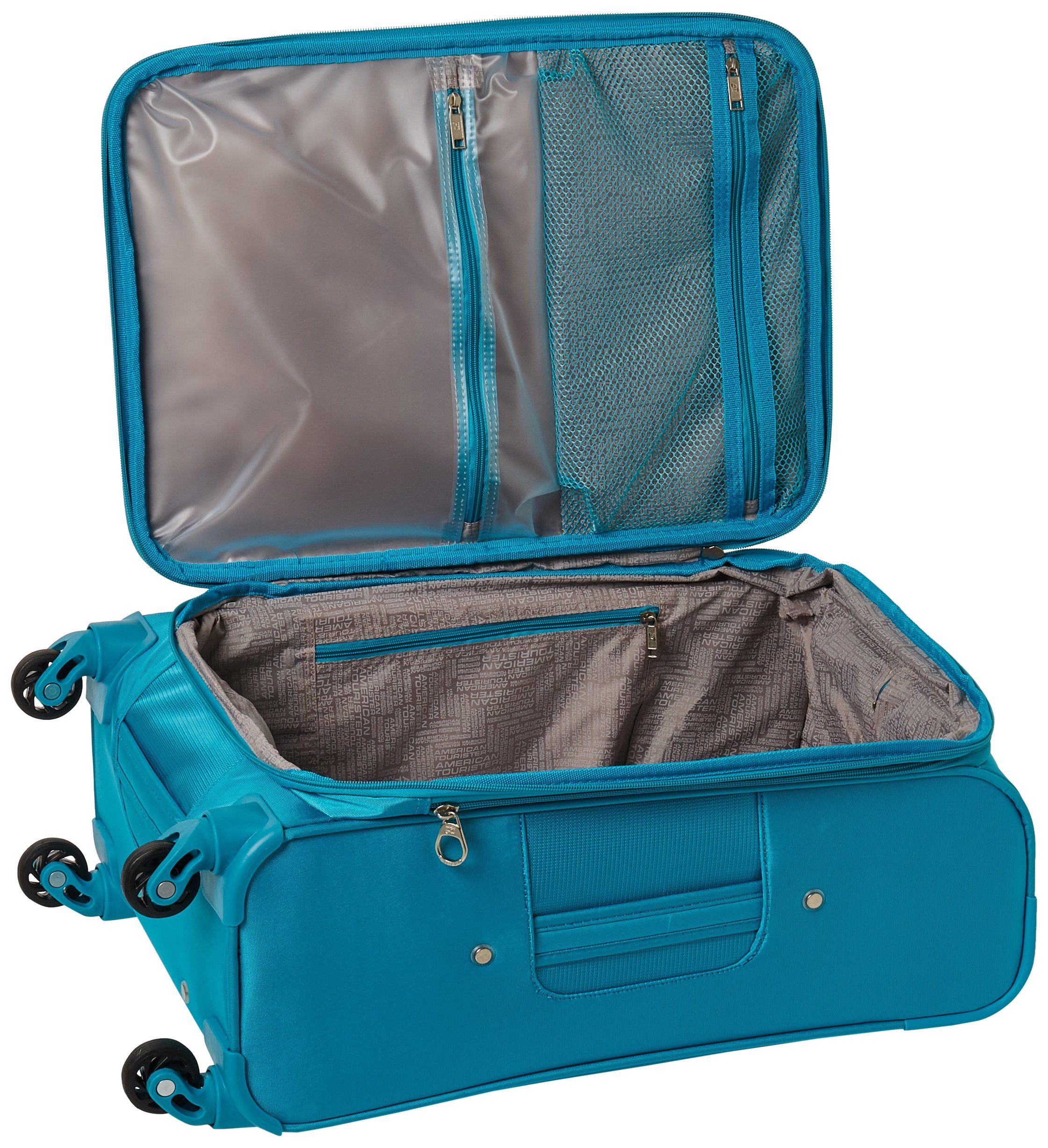 American Tourister Ilite Max Softside Spinner 21 Carry On Luggage ( Light Blue , One Size ) Light Blue One Size U1