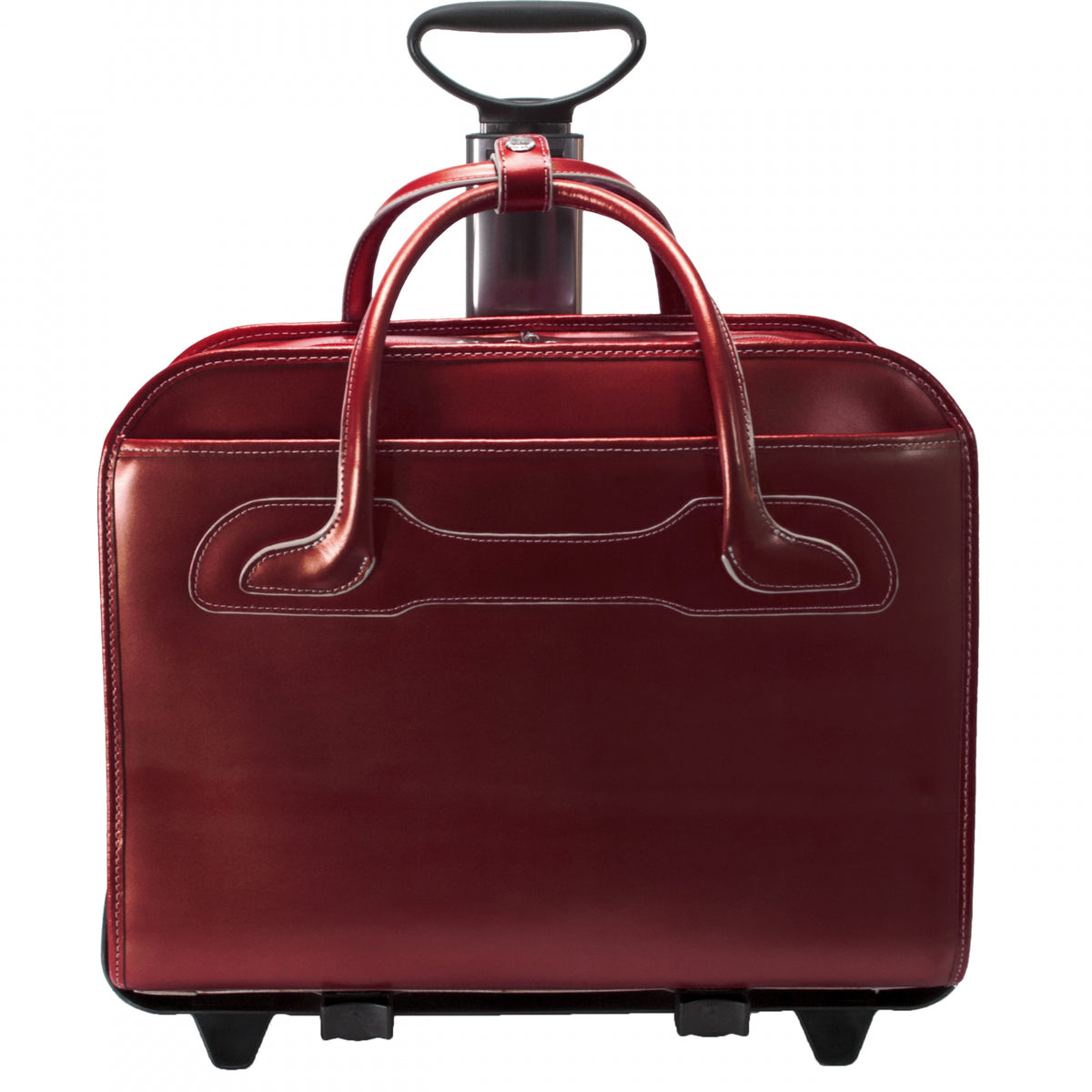 McKlein USA Willowbrook 15.6" Ladies' Leather Wheeled Laptop Briefcase ( Red , One Size ) Red One Size U1