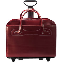 McKlein USA Willowbrook 15.6" Ladies' Leather Wheeled Laptop Briefcase ( Red , One Size ) Red One Size U1