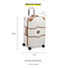 DELSEY Paris Chatelet Air 2.0 Hardside Luggage with Spinner Wheels ( Chocolate Brown , Checked-26 Inch Trunk ) Chocolate Brown Checked 26 Inch Trunk U4