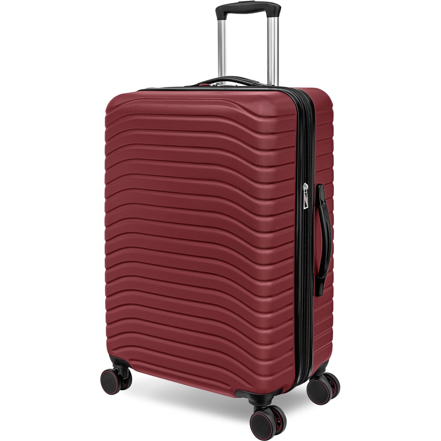 TOTAL TRAVELWARE Everest Expandable Hardsided Spinner ( Wine , 24-Inch Checked Medium ) Wine 24 Inch Checked Medium U1