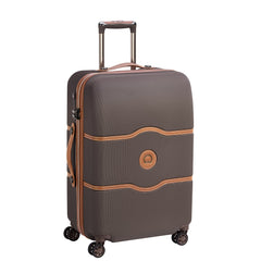 DELSEY Paris Chatelet Hardside Luggage with Spinner Wheels ( Chocolate Brown , Checked-Medium 24 Inch ) Chocolate Brown Checked Medium 24 Inch U9