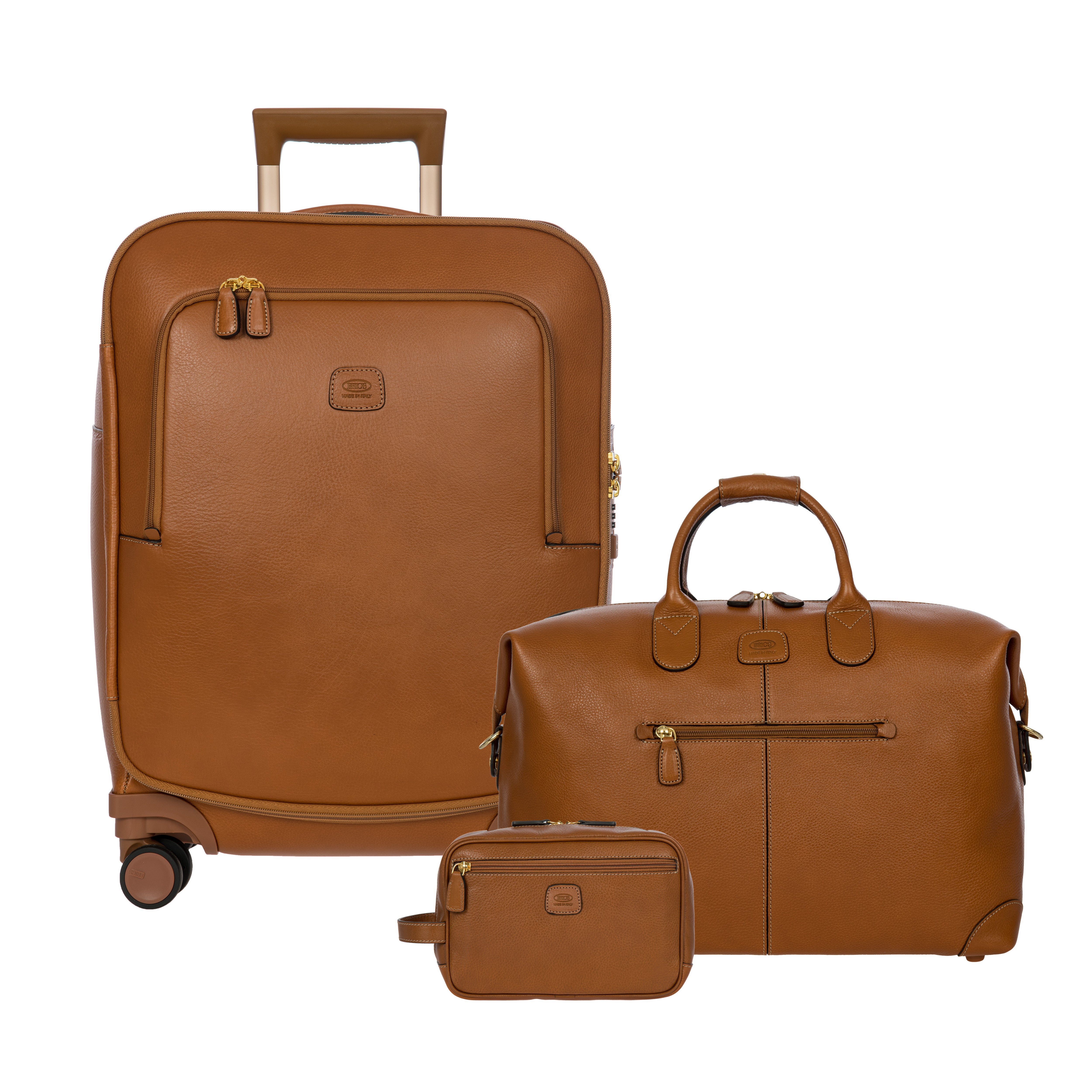 Bric's Life Pelle Tri-fold Traveler ( Cognac , One Size ) Cognac One Size U1