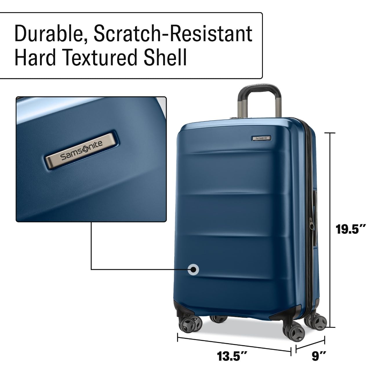 Samsonite Octiv Hardside Spinner ( Blue Denim , Carry-On 20-Inch ) Blue Denim Carry On 20 Inch U1