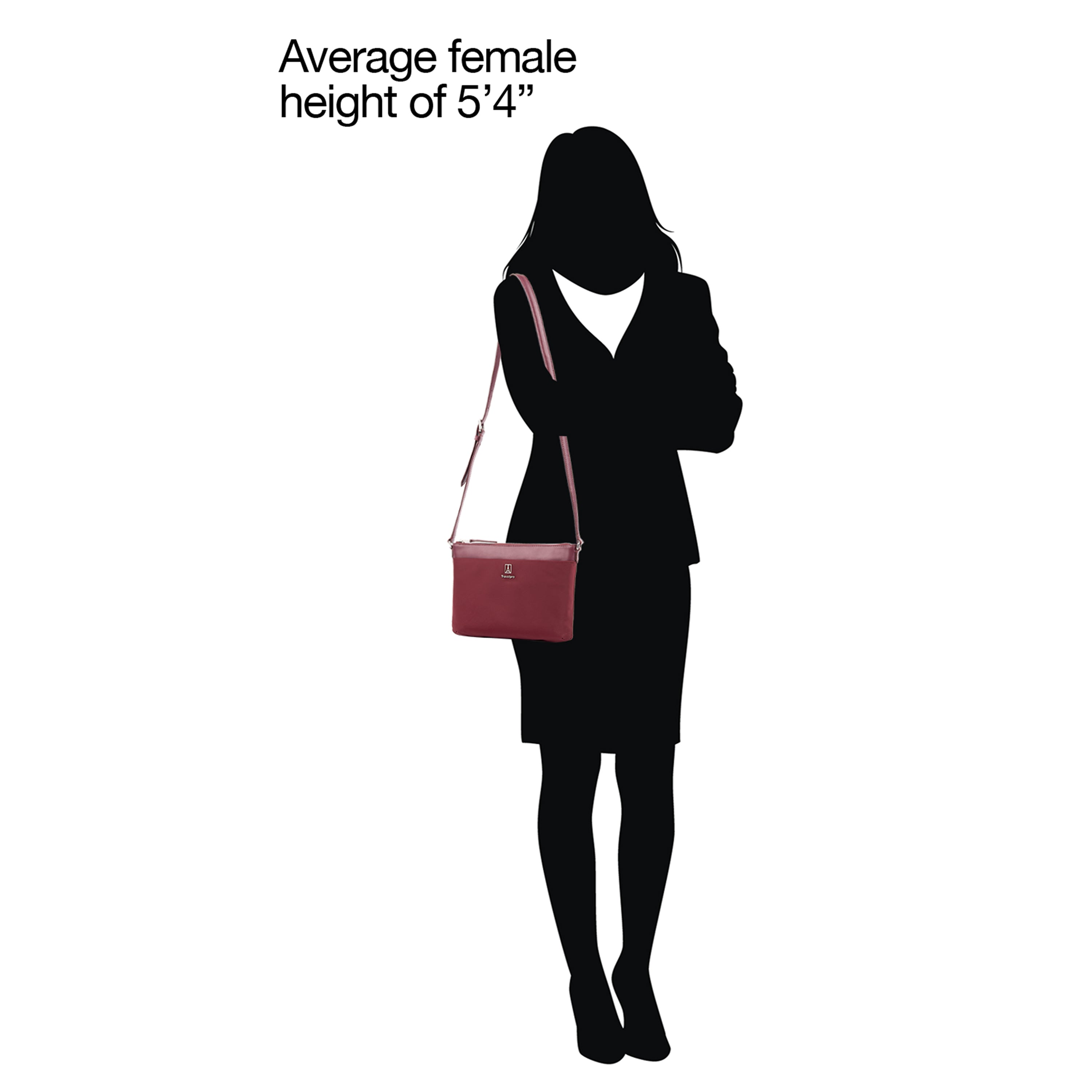 Travelpro Platinum Elite Women's Crossbody Bordeaux One Size U1