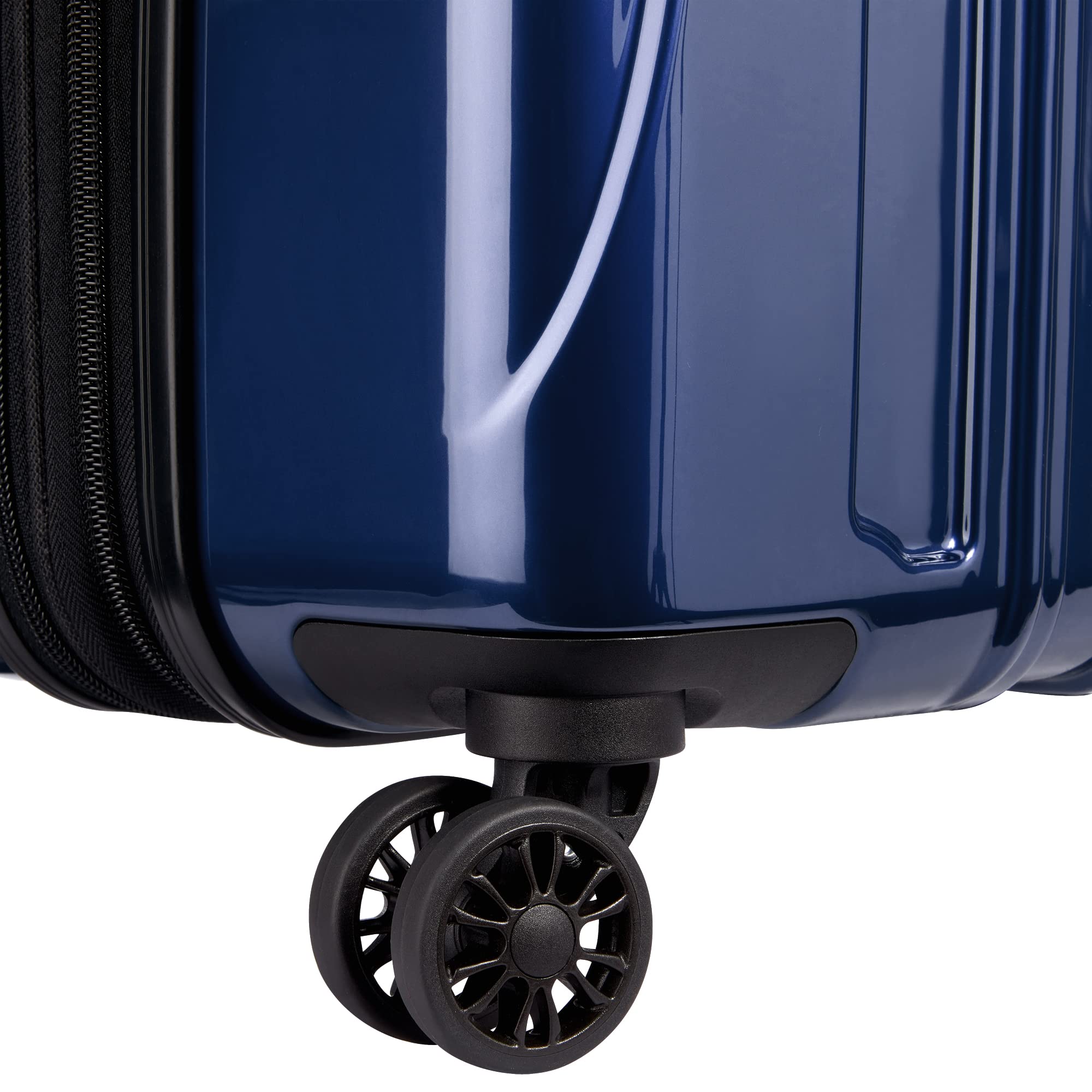 DELSEY Paris Helium Aero Hardside Expandable Luggage with Spinner Wheels ( Blue Cobalt , Checked-Medium 25 Inch ) Blue Cobalt Checked Medium 25 Inch U14