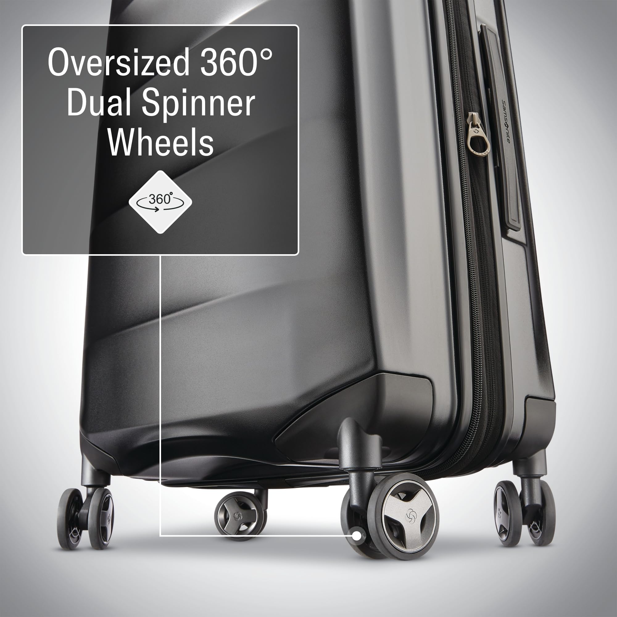 Samsonite Octiv Hardside Spinner ( Stealth Black , Check-Large 28 ) Stealth Black Check Large 28 U16