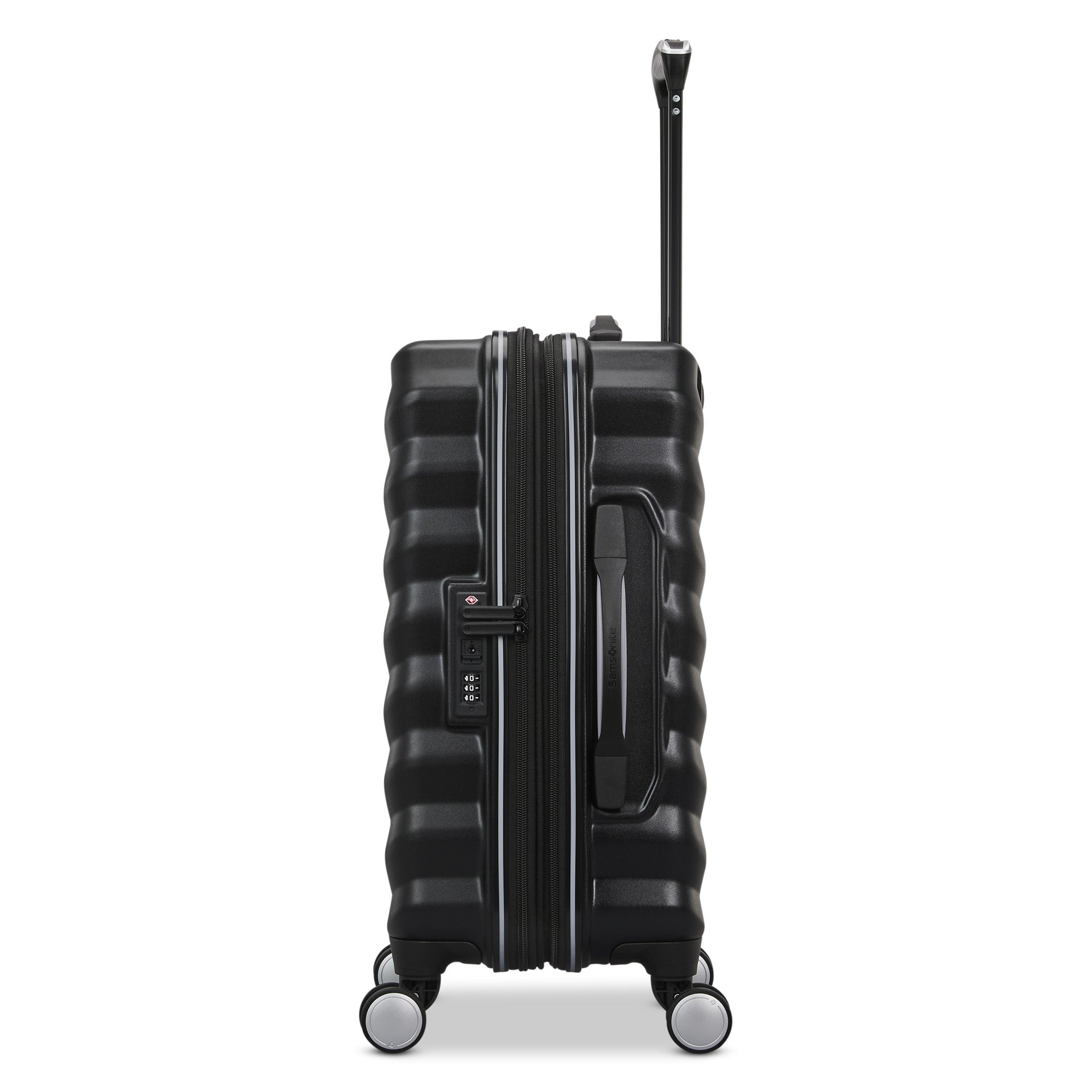 Samsonite Hard-Sided 20-Inch Lightweight Carry On Expandable Element Suitcase: Durable, 360 Spinner Wheels, Adjustable Telescopic Handle, TSA-Approved Lock ( Alpine Black , 20-Inch Carry-On ) Alpine Black 20 Inch Carry On U1
