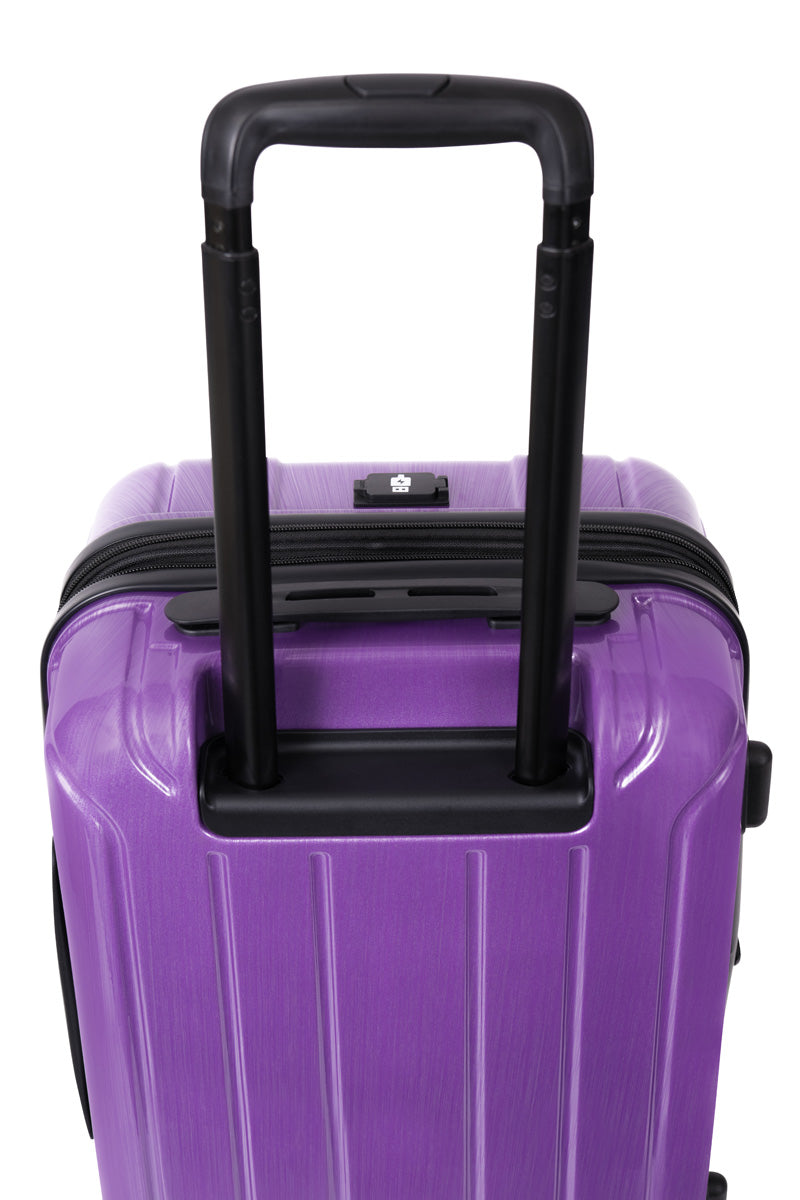 NONSTOP New York Elite Luggage Expandable Lightweight Spinner Wheels hard side shell Travel Suitcase Set, TSA Lock, Double USB Port, 3 packing cubes ( Purple , 3-piece Set (20/24/28) ) Purple 3 Piece Set 20 24 28 U1