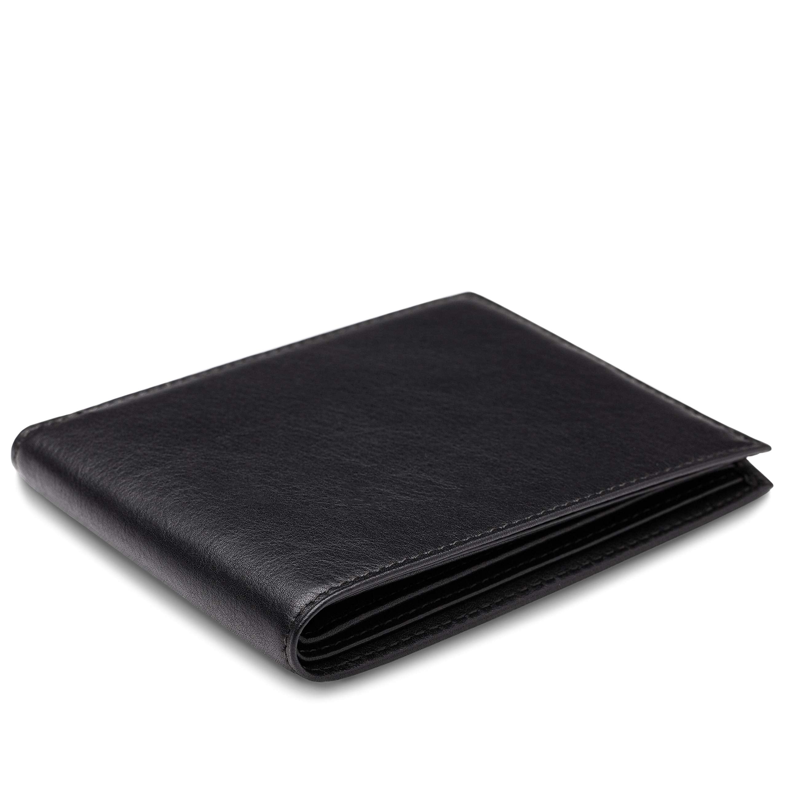 Bosca Men’s Wallet, Nappa Vitello Leather Executive I.D. Wallet with RFID Blocking ( Black , One Size ) Black One Size U7
